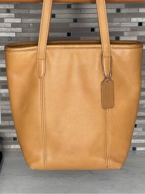 Vintage COACH Legacy Leather Lunch Tote Bag 9077 - Tan - Good Used Condition
